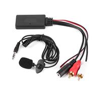Tissting Module Bluetooth AUX Voiture, Adaptateur Audio Bluetooth Universel avec Microphone Mains Libres pour Câble RCA 12V, Récepteur Bluetooth pour Écouter de la Musique sans Fil dans la Voiture