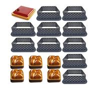 Tissting Mousse Gâteau Anneau 10 pcs Gâteau Tarte Anneau Mousse Gâteau en Plastique Cercle Dessert Gâteau Décoration Outils Antiadhésif Cuisson Gâteau Moule Maison Cuisine Outil de Cuisson (Carré)