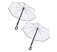 Tissting Parapluie Transparent à Long Manche 2 pièces avec pulvérisateur-Jouet à Double Usage pour Les activités de Plein air d'été, Les plaisirs de la Plage et la Protection Contre la (Transparent)