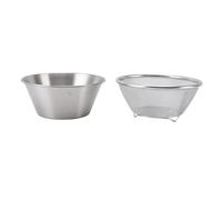 Tissting Passoire À Riz En Acier Inoxydable 304 Avec Bol Mélangeur, 14,5cm (Silver)