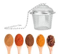 Tissting Passoire à Thé Boule de Maille, Infuseur à Thé Diffuseur à Intervalle Passoire À Thé Avec Crochet À Chaîne pour Infusion de Thé en Vrac et Assaisonnements d'éPices (L)
