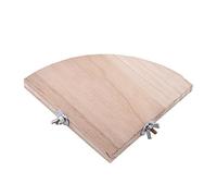 Tissting Perchoir Plateforme pour Cage d'Oiseau, Conception en Bois en Forme d'Éventail pour Perroquets Hamsters Petits Animaux, Installation Facile Matériau Durable