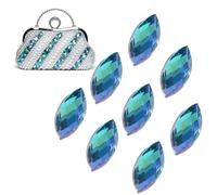 Tissting Perles de Cristal à Coudre, Strass Acrylique en Forme d'Oeil de Cheval 7x15mm 500 Pièces pour Création de Bijoux et Personnalisation de Vêtements