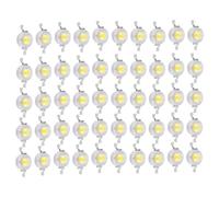 Tissting Perles LED SMD 1W Blanc Froid Chaud, 50pcs Haute Puissance Pour Projecteurs et Spots, Lampe à LED à Puissance Élevée, Plaques d'Aluminium, Pour Éclairage Domestique et Exp (Blanc froid)
