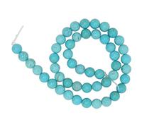 Tissting Perles turquoises naturelles, Perles rondes en turquoise naturelle 8mm, Pierres précieuses pour bijoux, Colliers, Bracelets, for Artisanat, Cadeaux, Décoration
