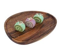 Tissting Plateau de service en bois naturel, planche à collation fabriquée à la main pour la charcuterie aux fruits au fromage et l'organisation de la cuisine (26 * 21 acacia wood medium and large