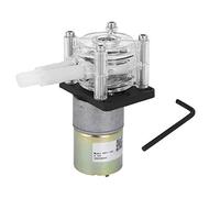 Tissting Pompe Péristaltique Auto-Amorçante, Cadre Roue Acier Inoxydable, Tête Transparente PC, Moteur DC, pour Applications de Laboratoire et Utilisation Industrielle (12V)