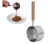 Tissting Pot à Lait 200ml Mini Casserole Chauffe-lait à Induction 304 Inox Chocolat Huile Beurre Pot à fondre Graduation et 2 Becs Verseurs, Ø 8cm Mini Casserole Poêle Chauffante pour la Cuisine