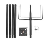 Tissting Poteau pour mangeoire d'oiseaux en Acier de Hauteur réglable avec embase 5 Branches, système fileté et Sections pour Une Installation Facile sans Outils, kit Complet pour