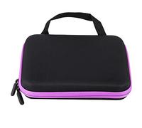 Tissting Premium Essential Oil Storage Bag Organizer, 63 Slots Large Capacity Aromatherapy Case Box for Travel Home Use, Durable EVA Material with 8.5x6.8x1.9 inch Compact Design B (Violet)