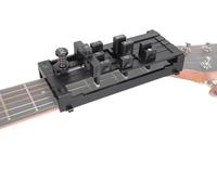 Tissting Presse Accords Guitare Aide Débutants Folk 38 à 41 Pouces ABS Noir | Boutons Réguliers Repères Cordes Doigté Simple Cadre Ouvert pour Folk Acoustique Classique et Électrique