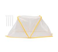 Tissting Protection Plante Rehaussee Lits Jardin 122x122cm Foldable sans Outil,Protection Legumes Fruits Animaux Climat Jardinage Terrasse Balcon avec 4 Pieux PVC Mesh (L)