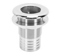 Tissting Raccord Coque Droit Acier Inoxydable 316 Marin 3,95 cm/1,56 Pouces - Raccord de Drainage pour Bateau Systeme Refroidissement Installation Facile Structure Barbelée