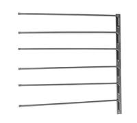 Tissting Rack de Tampons de Selle avec 6 Bar, Porte-Coussinets à Cheval Mural à Cheval à 180 Degrés, Porte-Couverture de Cheval, Accessoires de Stand à Cheval pour Les Couvertures