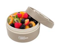 Tissting Récipient à Déjeuner Chaud pour Aliments, 420ml Boîte à Déjeuner Bento, Récipient à Déjeuner Thermique Portable à Double Couche en Acier Inoxydable 304 (Modèle Isolation Thermique-Marron)