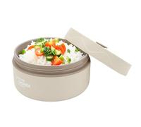 Tissting Récipient à Déjeuner Chaud pour Aliments, 420ml Boîte à Déjeuner Bento, Récipient à Déjeuner Thermique Portable à Double Couche en Acier Inoxydable 304 (Modèle Isolation Thermique-Blanc)