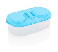 Tissting Récipient de stockage des aliments, boîte en plastique scellée à double grille avec couvercle pour organisateur de garde-manger de réfrigérateur de cuisine, bacs de