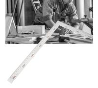 Tissting Règle Carrée, Règle d'Angle de Précision en Acier Inoxydable avec Repères pour Mesure et Coupe Outil Professionnel pour Travail du Bois, Charpente et Chantier