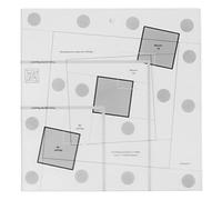 Tissting Règle de Patchwork Transparente Acrylique Outil de pour Quilt Log Cabin 15.2x15.2cm- Règle de Quilting Précise avec Marques Noires et Blanches pour Couture DIY (10 pouces)