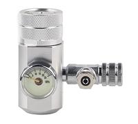 Tissting Régulateur CO2 Aquarium, Détendeur CO2 avec Grand Écran à Aiguille Unique, pour Aquarium, Contrôle de la Pression, Croissance des Plantes Aquatiques (Petit compteur simple g5/8 sans compteur