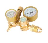 Tissting Régulateur gaz de soudage, jauges de débit d'argon CO2, vanne de débitmètre 0 à 4 500 PSI, débitmètre MIG TIG, filetage mâle G5/8 po, entrée 1/4 po, sortie 1/4 po