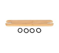 Tissting Repose Pieds Chaise Haute Bambou Réglable Antidérapant 50x8cm | Support Ergonomique Reglable en Hauteur pour Confort Optimal au Quotidien avec Anneaux de Fixation