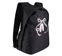 Tissting Sac à Dos de Danse pour Filles avec Grand Volume en Tissu Oxford 254g Rose ou Noir 29x16x36cm pour Enfants et Adolescents pratiquant la Danse et Le Sport (Black Sequin Dance Shoes)