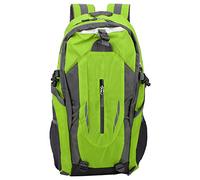 Tissting Sac à dos étanche 40L pour sports de plein air, randonnée, alpinisme, design ergonomique, sangle réglable, multiples poches, dos aéré en mousse, capacité de stockage, nylo (Vert)
