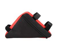 Tissting Sac de Guidon Triangulaire pour vélo, Sac de Cadre Avant Oxford étanche avec Poche à Fermeture éclair, 3 Sangles Auto agrippantes pour Installation Rapide, Capacité Import (Chiffre Rouge à