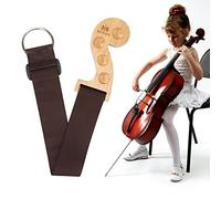 Tissting Sangle réglable pour violoncelle, Sangle en nylon ajustable avec support en bois et tapis antidérapant pour musiciens, Ensemble complet pour violoncellistes for concerts et répétitions