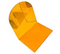 Tissting Serre Livres décoratif pour Bureau épais Non Glissant, Paire en Acrylique Transparent, Structure en L, pour étudiant Bureau décoration Maison. (Orange)