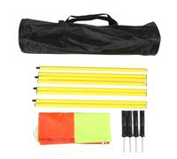 Tissting Set 4 Drapeaux Football avec 4 Piquets 1.5m pour Terrain - Matériel d'Entraînement Soccer Extérieur avec Sac de Rangement pour Matchs et Pratique