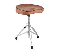 Tissting Siège de Batterie en Forme de Selle, Tabouret de Batterie rembourré, pivotant et réglable en Hauteur, avec pour Adultes et batteurs débutants. (Brun)