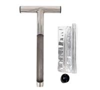 Tissting Sonde À Sol en Acier Inoxydable avec Poignée en T 28.5cm/11.22in,Sonde De Prélèvement De Sol avec 2 Sacs D'échantillons pour Jardin Ferme Analyse De Terre Et Plantation