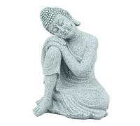 Tissting Statue de Bouddha Méditation Preyers Figurine de Bouddha Sculptures en Grès Ornement Feng Shui Artisanat pour la Décoration de Bureau à Domicile(#5)