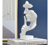 Tissting Statue de Penseur, Sculpture Abstraite Moderne en Résine avec Design Minimaliste 27 cm pour Décoration Intérieure, Bureau ou Cadeau Réfléchi