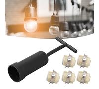 Tissting Support G9 en Céramique, Base de Lampe G9 Durable avec Anneau en Alliage de Zinc et Outil de Démontage, 5PCS, pour Ampoules LED, Halogènes et CFL, Accessoires d'Éclairage Domestique