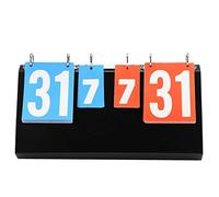 Tissting Tableau de Bord Sportif, Compteur de Points Portable à 4 Chiffres avec Anneau en Métal pour Volley-Ball, Basket-Ball, Tennis de Table pour Compétitions et Entraînements en Extérieur