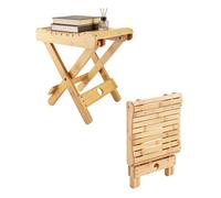 Tissting Tabouret Pliant Bambou, Petit Tabouret Portable en Bambou | Chaise Pliante Siège de Voyage en Bois Tabouret de Douche Bois pour Salle de Bain, Jardin, Salle de Bain, Balcon