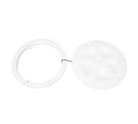 Tissting Trappe d'Accès Pont Bateau Ronde 8 Pouces/20.3cm Couverture Inspection Durable ABS, Plaque Pont pour Yachts et Camping Cars Marine Montage Rapide (Blanche)