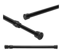 Tissting Tringle à Rideaux Noire pour Fenêtres, 40-70cm Barre à Rideau Réglable Unique en Métal de 1,3 cm de Diamètre pour la Cuisine, les Ustensiles de Garde-Robe