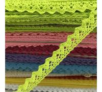Tissu à coudre en coton, dentelle, décoration, scrapbooking, bricolage, 7LS75-5, vert clair, 15 mm de large, 2 mètres