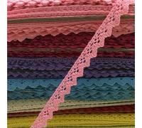 Tissu à coudre en coton, dentelle, décoration, scrapbooking, bricolage, largeur 15 mm, 2 mètres, 7LS75-3, rose, 15 mm