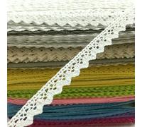 Tissu à coudre en coton, dentelle, décoration, scrapbooking, bricolage, largeur 15 mm, 2 mètres, 7LS75-6, blanc, 15 mm