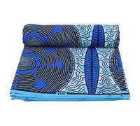 Tissu à imprimé Tribal 6 Verges Polyester Brillant et coloré Motif de Style Africain Multifonctionnel Tissu imprimé de Cire pour Vêtements