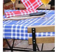 Tissu à nappe coton carreaux normands bleu et blanc