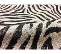 Tissu à rayures noires effet lin - Tissu d'ameublement - Tissu d'ameublement - Tissu en coton - 140 cm de large (2 mètres)