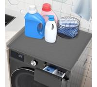 Tissu absorbant et base en caoutchouc antidérapant pour lave-linge et sèche-linge à chargement par le haut Réduit le risque de glissement et de dommages causés par les déversements (60 x 50 noir)
