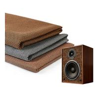 Tissu Acoustique, 3D Tissu en Maille Stéréo Tissu en Maille Stéréonoir/Marron, Opaque, Style Rétro, 50/100/200 × 150 Cm - Idéal pour La Maison, La Scène Et Les (100 * 150,Brownish-Black)