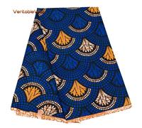 Tissu Africain Batik Pagne À Imprimés,Véritable Cire,Couture De Robe De Mariée,Artisanat Polyester,A-5 - Type 3 Yards #S